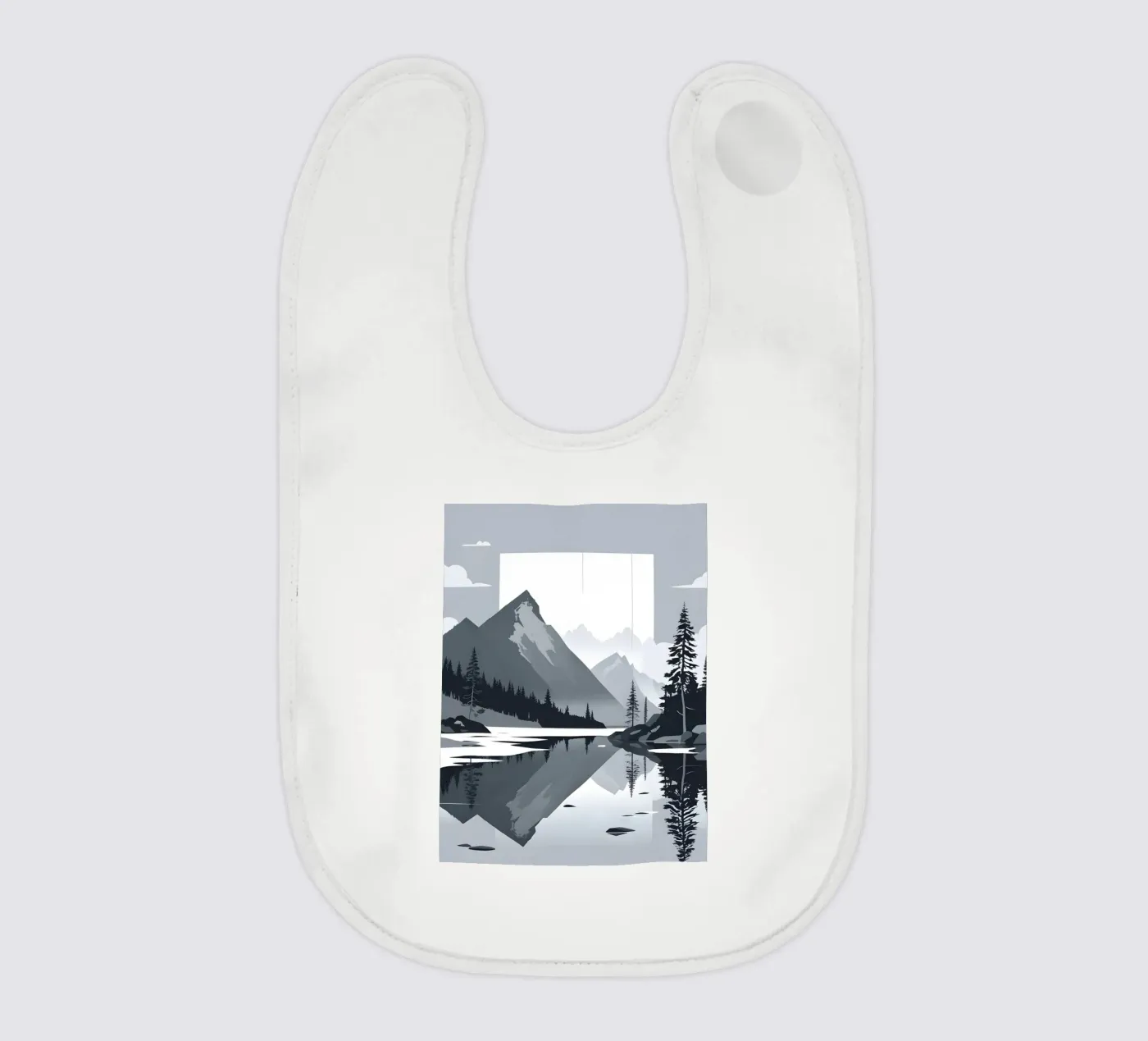 Mountain reflection baby slabbetje van LIFESTYLE OBJECTS