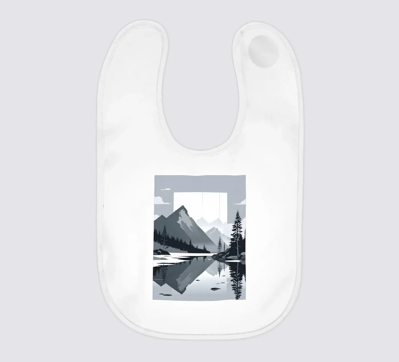 Mountain reflection baby slabbetje van LIFESTYLE OBJECTS