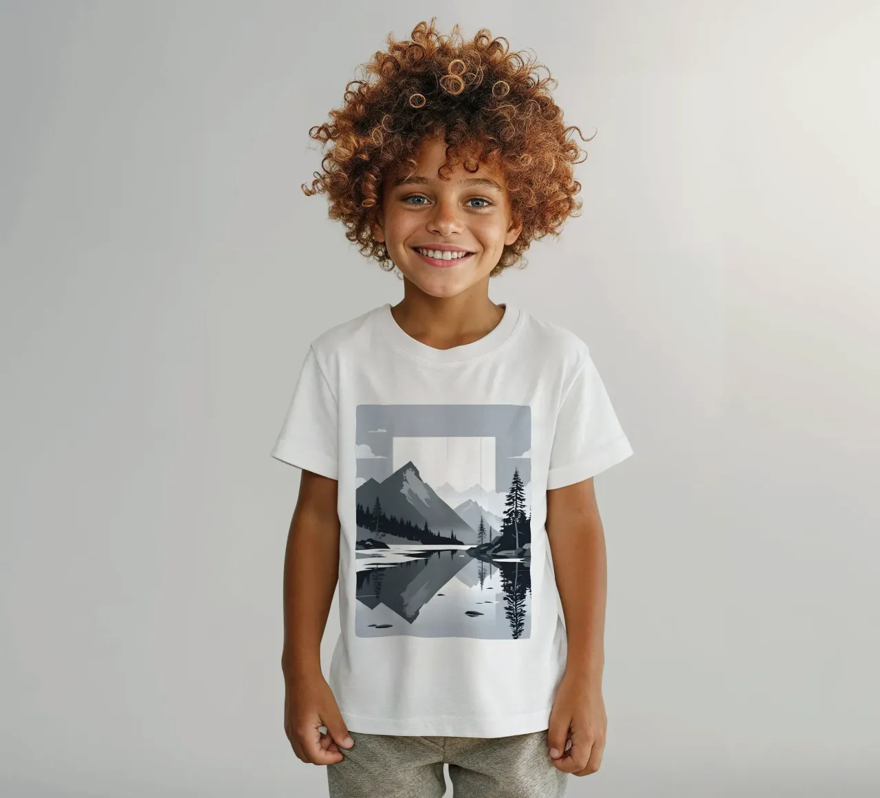 Riflessione sulle montagne t-shirt bambini da LIFESTYLE OBJECTS