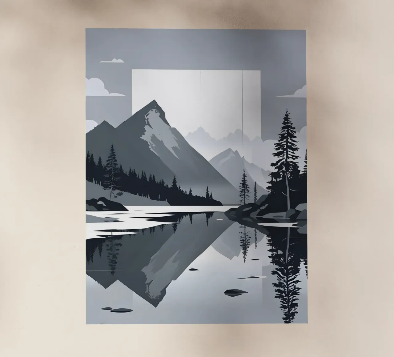 Riflessione sulle montagne pellicola backlit da LIFESTYLE OBJECTS