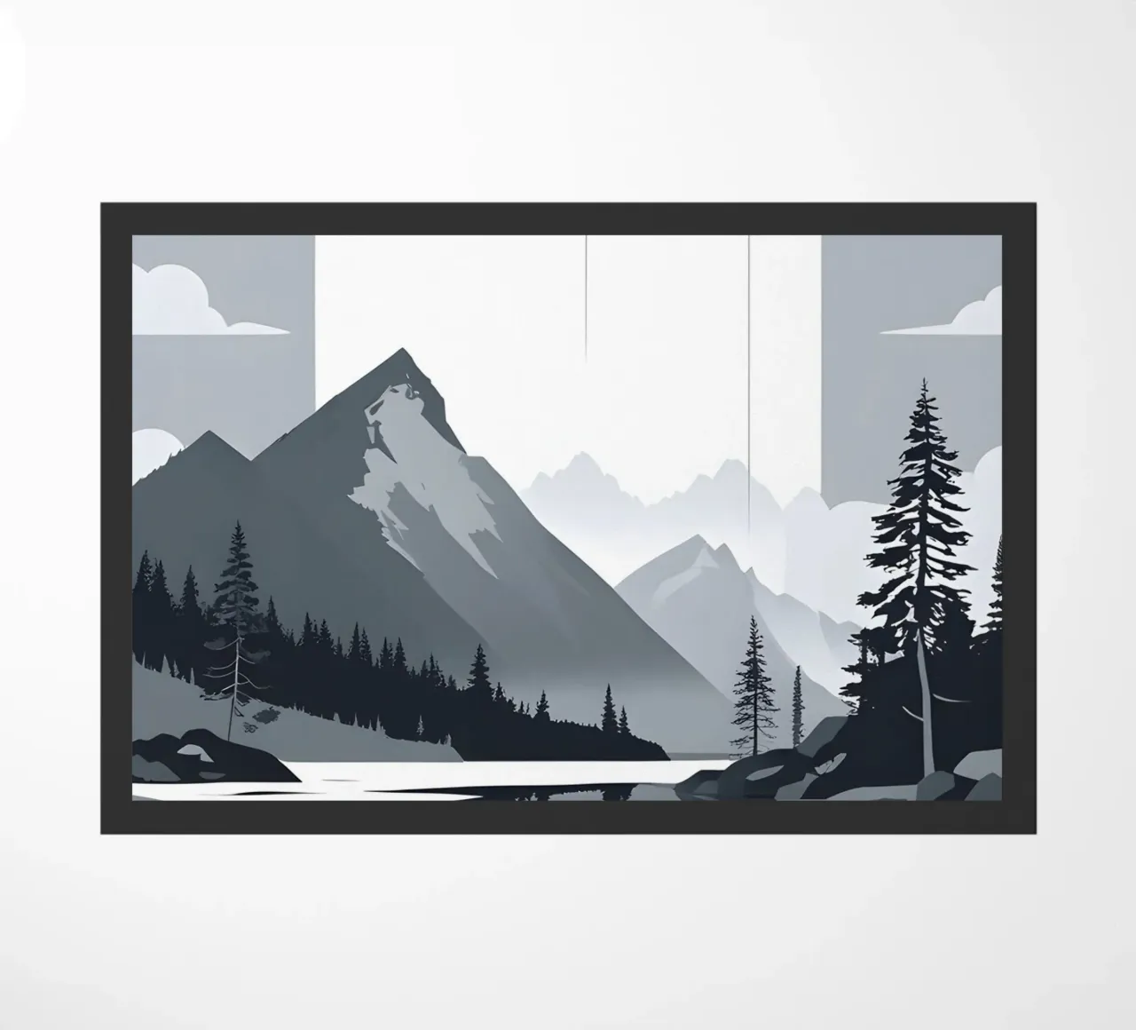 Mountain reflection doormat by LIFESTYLE OBJECTS