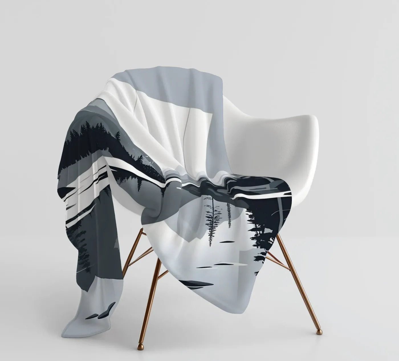 Mountain reflection fleece blanket by LIFESTYLE OBJECTS