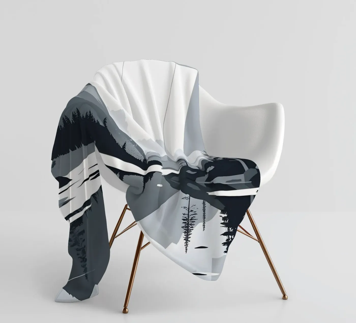 Mountain reflection fleece blanket by LIFESTYLE OBJECTS