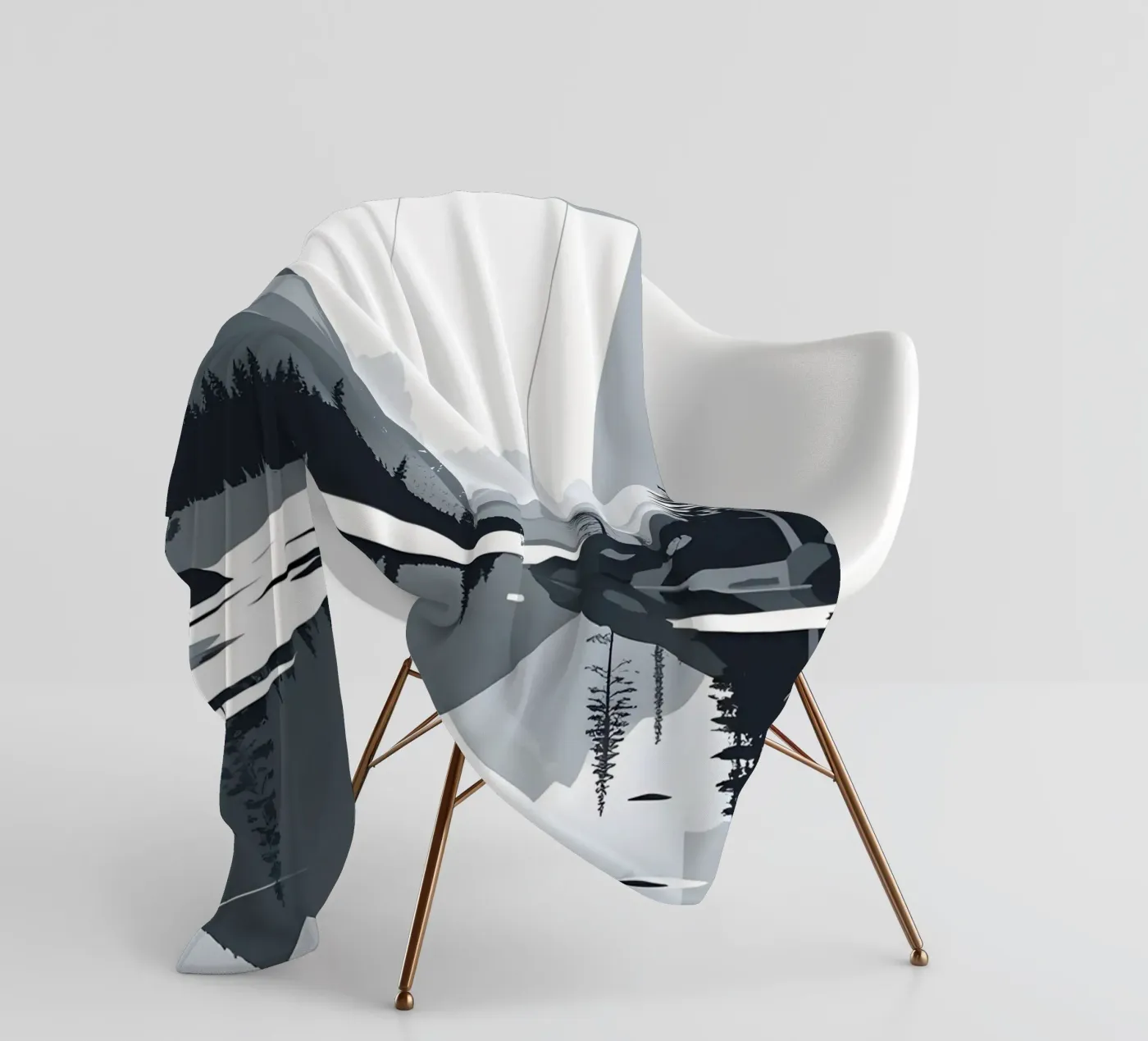 Riflessione sulle montagne coperta in pile da LIFESTYLE OBJECTS