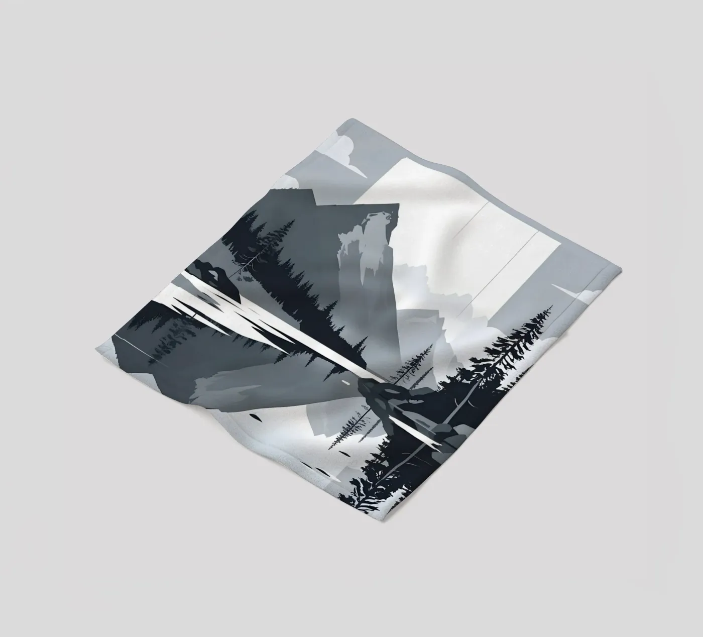 Mountain reflection fleece blanket by LIFESTYLE OBJECTS