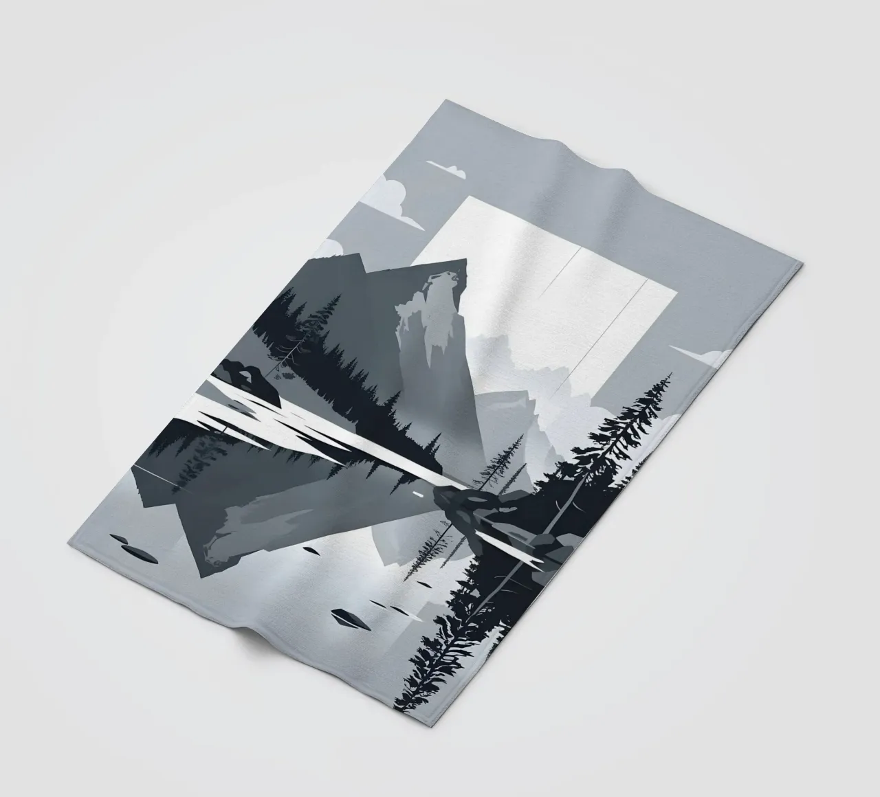 Reflexion im Gebirge Fleecedecke von LIFESTYLE OBJECTS