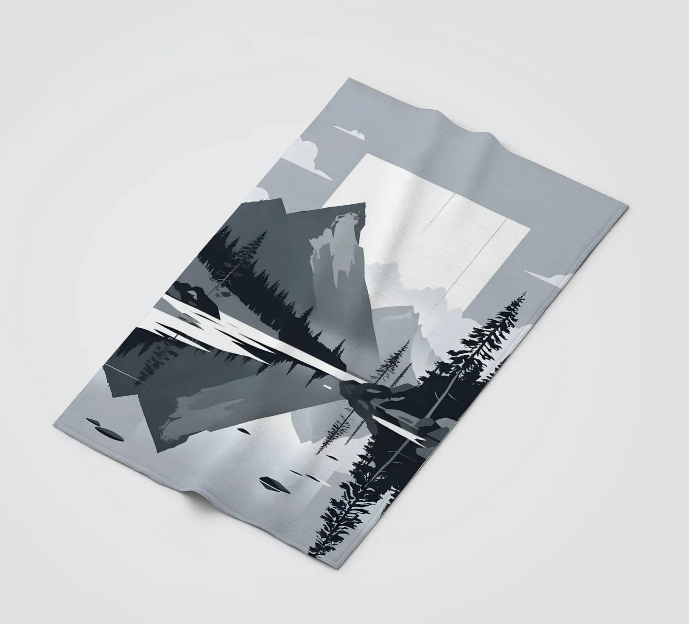 Mountain reflection fleece blanket by LIFESTYLE OBJECTS