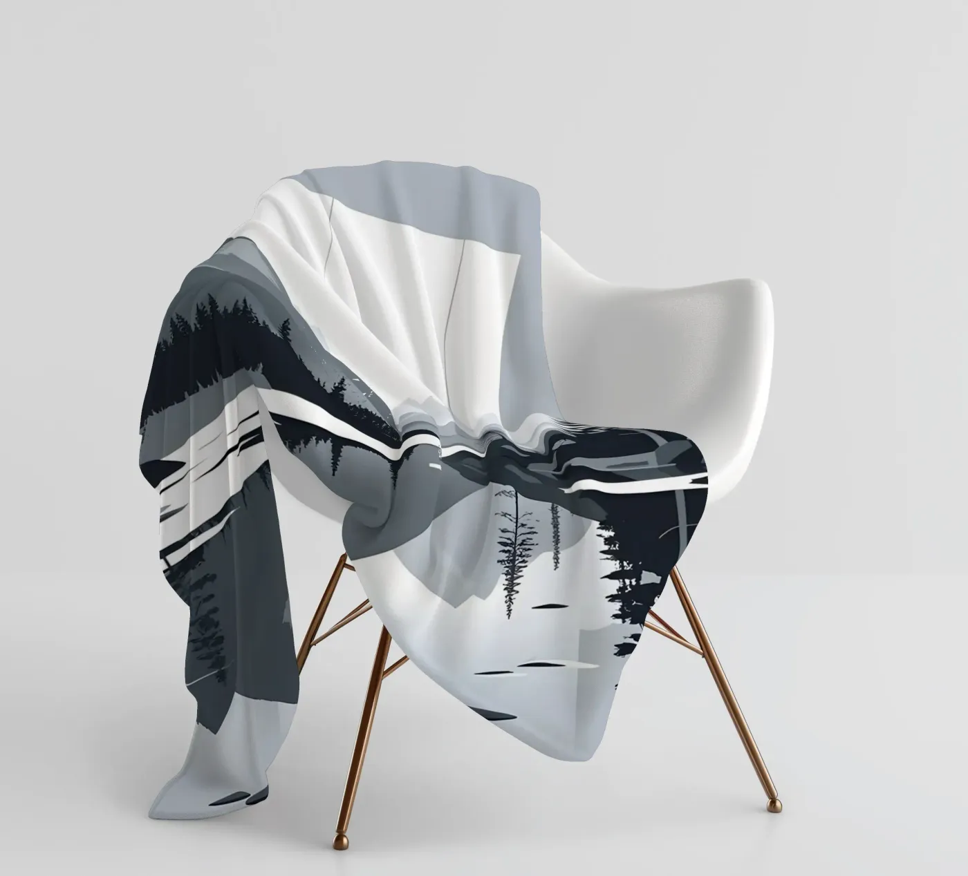 Mountain reflection fleece blanket by LIFESTYLE OBJECTS