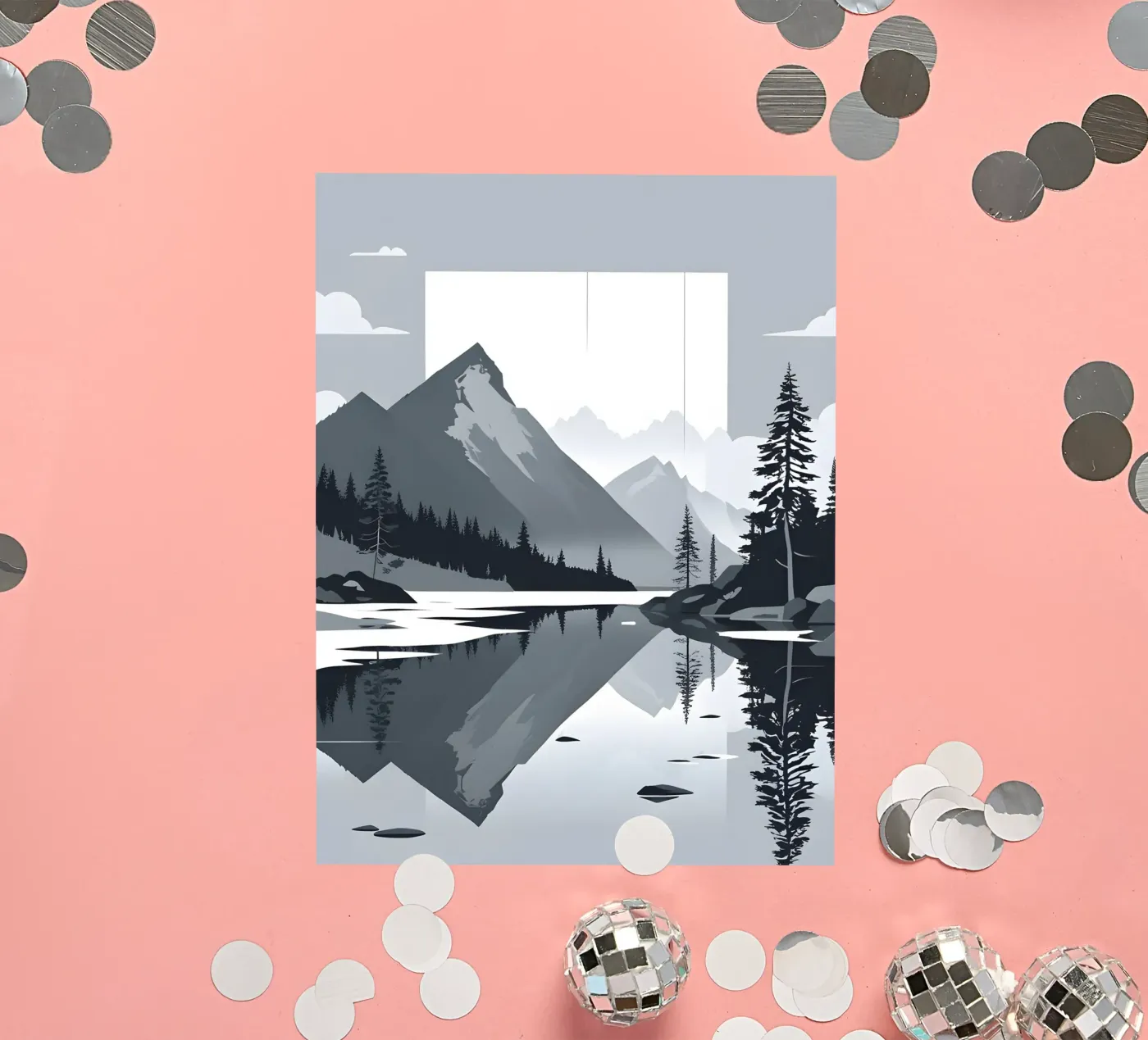 Mountain reflection sticker by LIFESTYLE OBJECTS