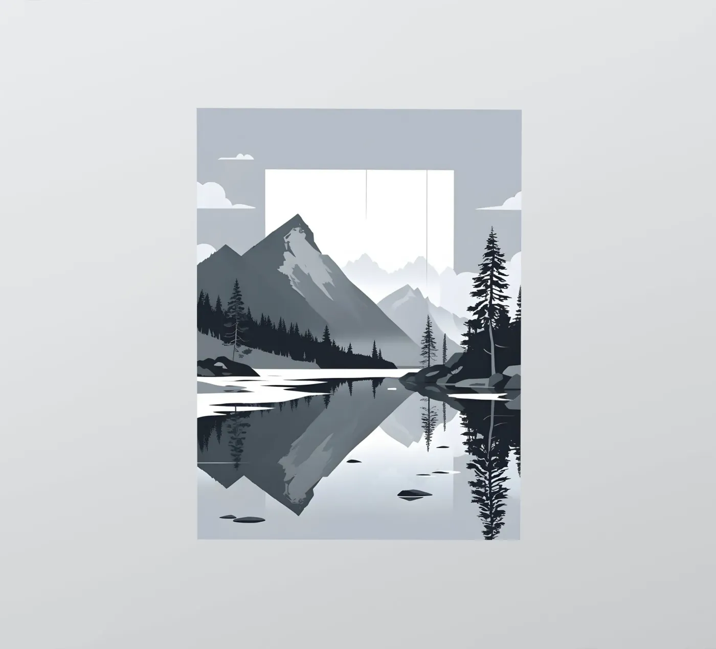 Mountain reflection sticker by LIFESTYLE OBJECTS