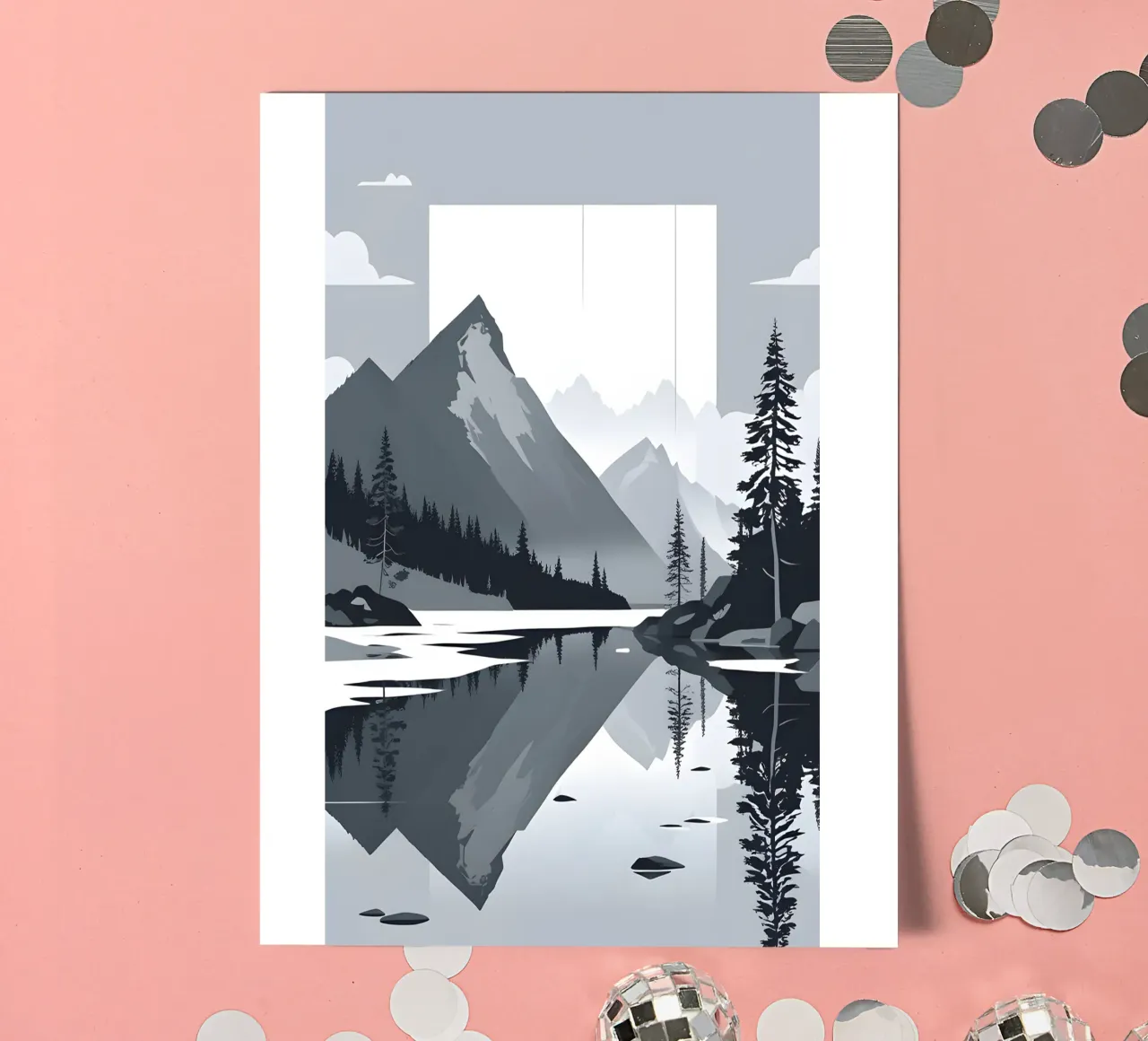 Mountain reflection sticker sheet by LIFESTYLE OBJECTS