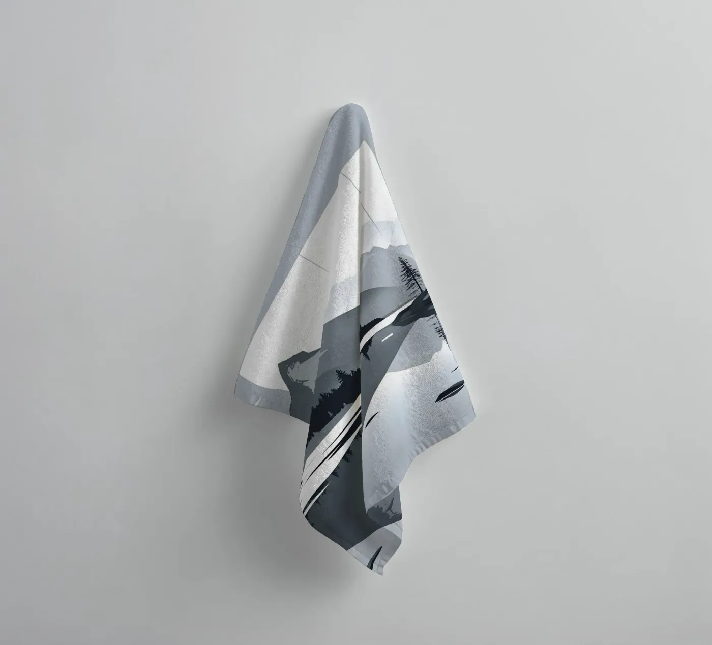 Reflexion im Gebirge Handtuch von LIFESTYLE OBJECTS