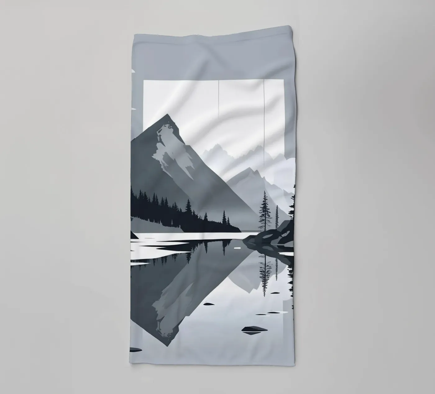 Mountain reflection towel by LIFESTYLE OBJECTS