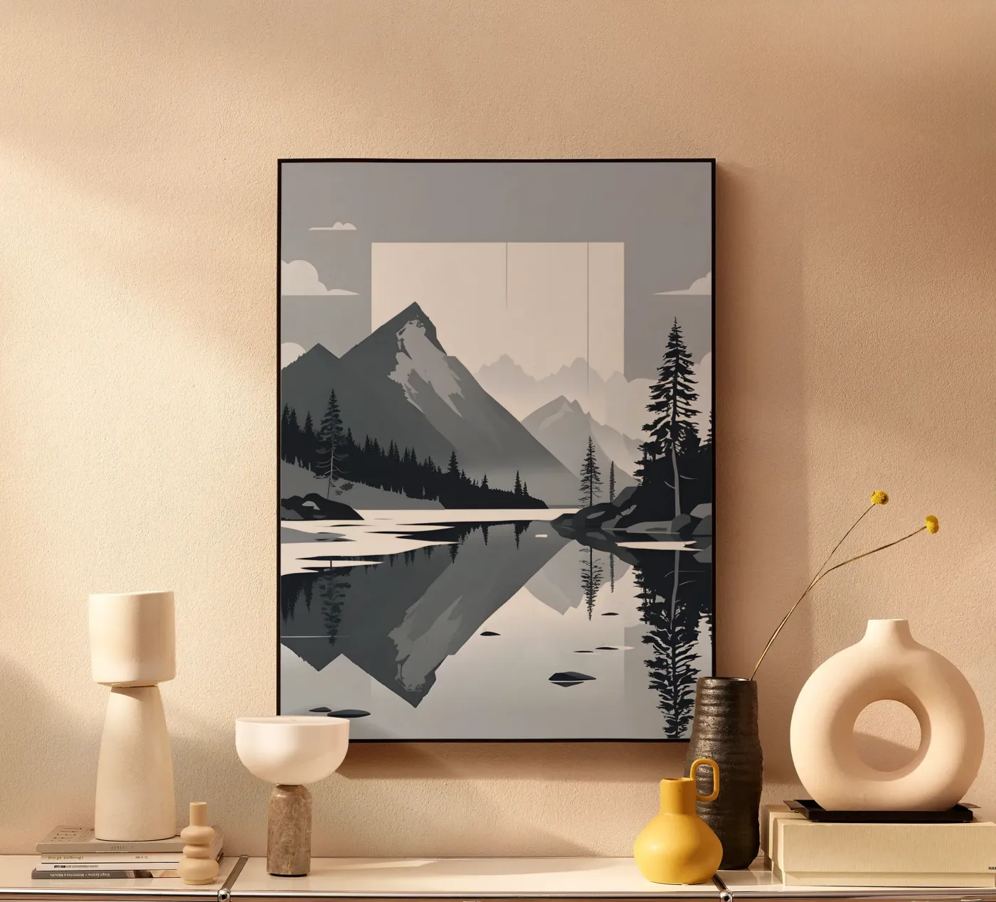 Riflessione sulle montagne pannello forex da LIFESTYLE OBJECTS