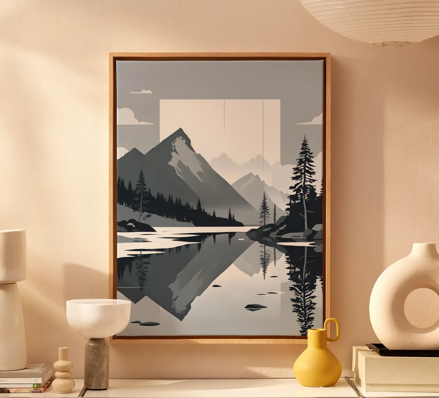 Mountain reflection canvas by LIFESTYLE OBJECTS