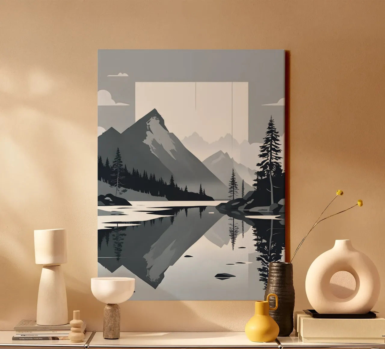 Riflessione sulle montagne tela da LIFESTYLE OBJECTS