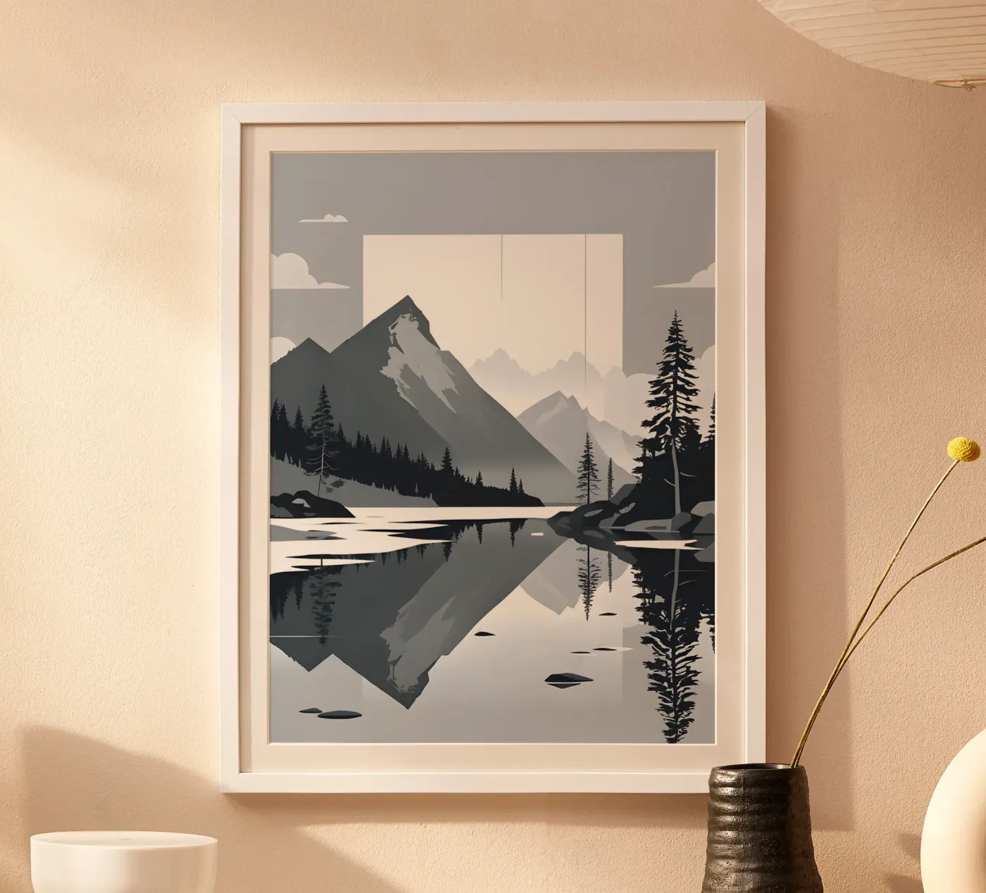 Mountain reflection poster by LIFESTYLE OBJECTS