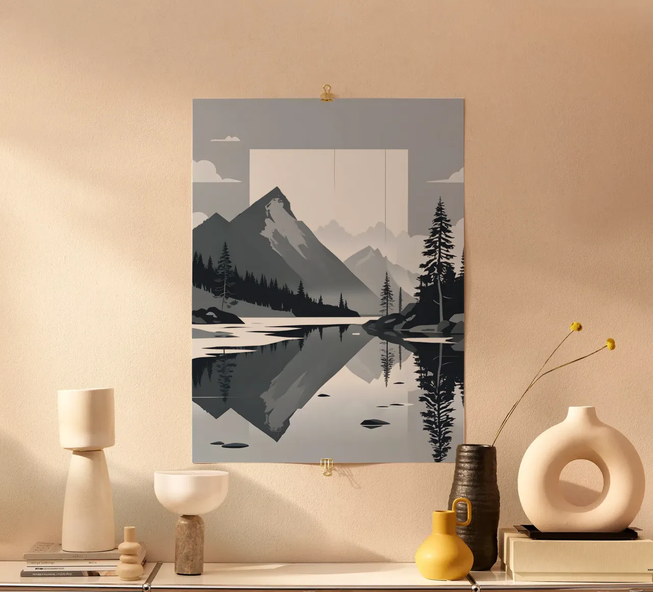Mountain reflection poster by LIFESTYLE OBJECTS