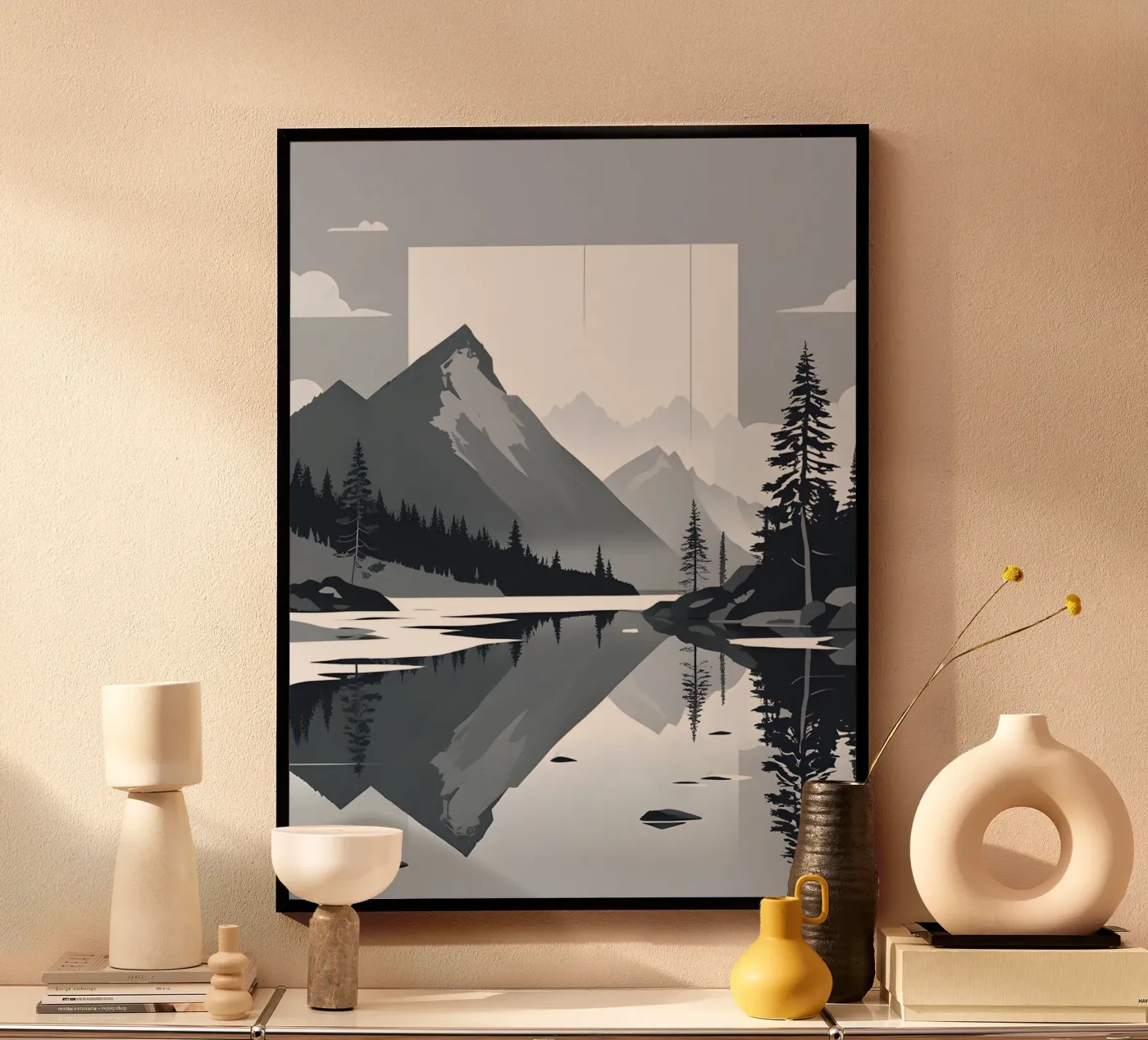 Mountain reflection poster by LIFESTYLE OBJECTS