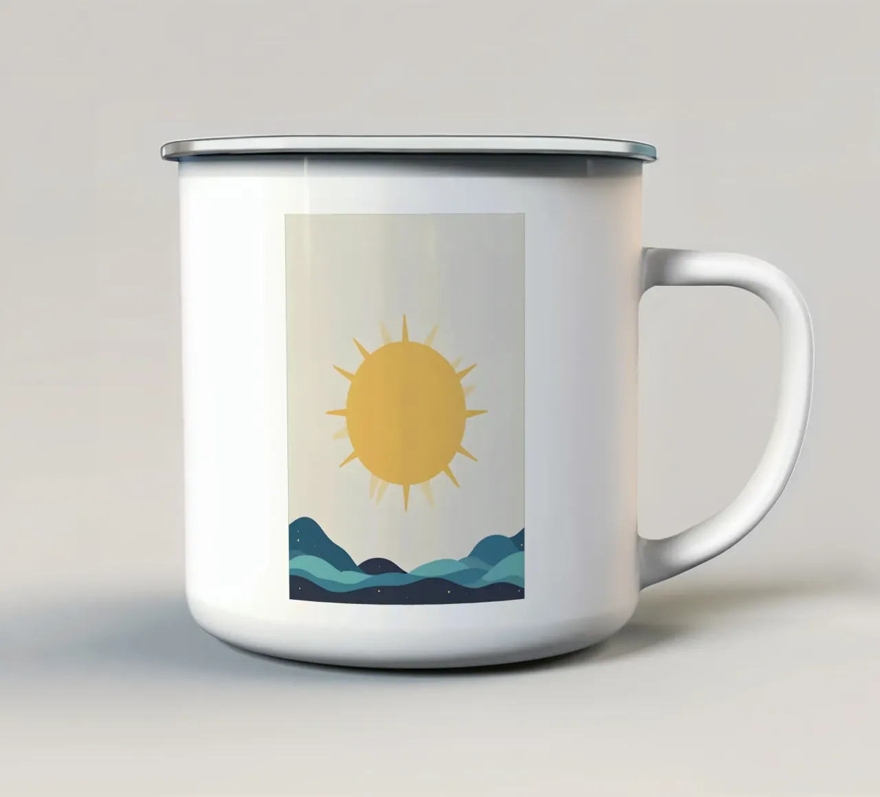 Sole a cerchio perfetto tazza in smalto da LIFESTYLE OBJECTS