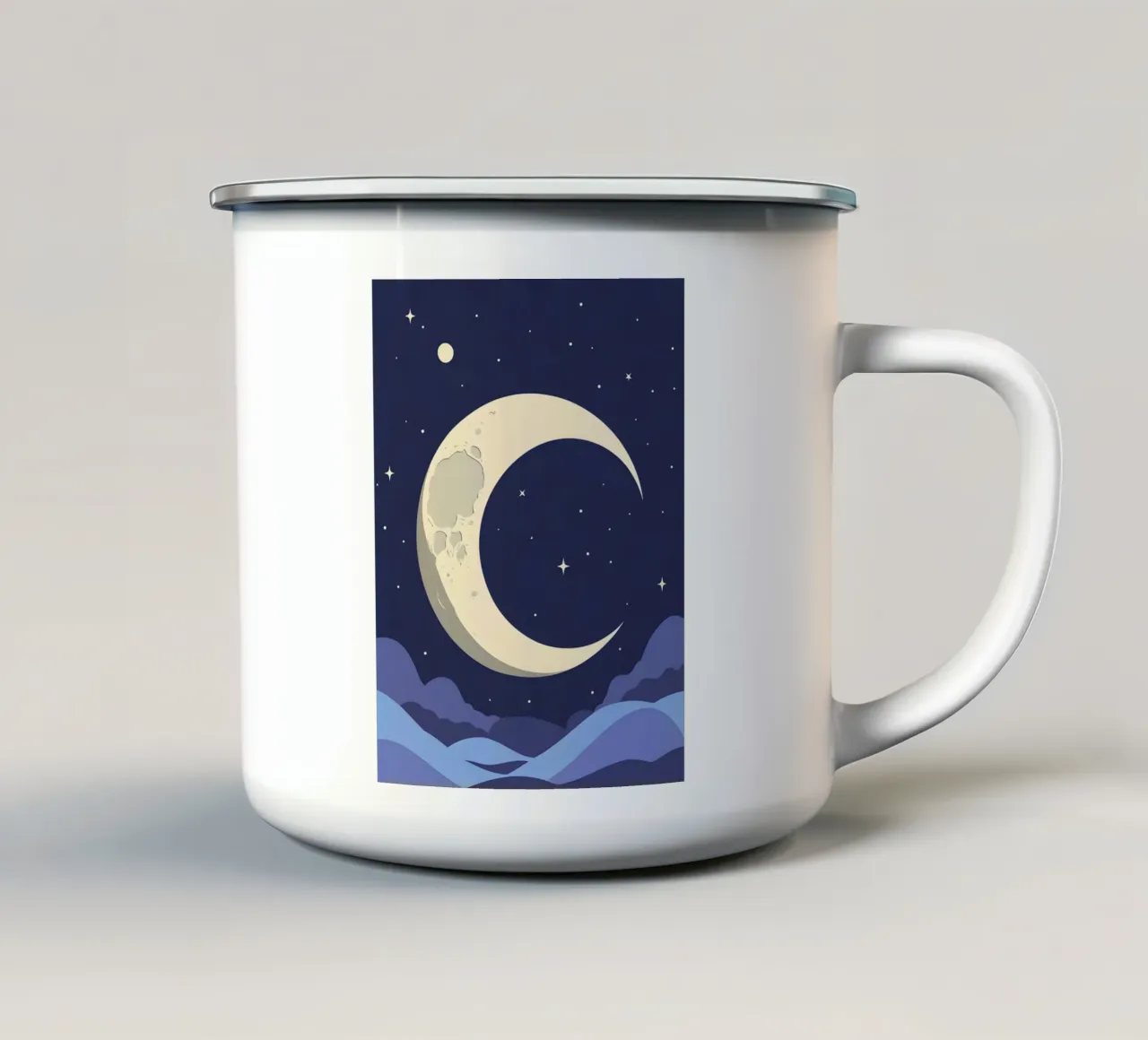 Forma di luna crescente tazza in smalto da LIFESTYLE OBJECTS