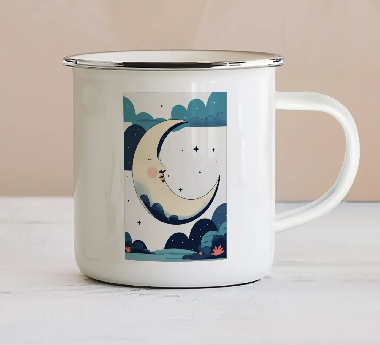 Forma di luna crescente tazza in smalto da LIFESTYLE OBJECTS