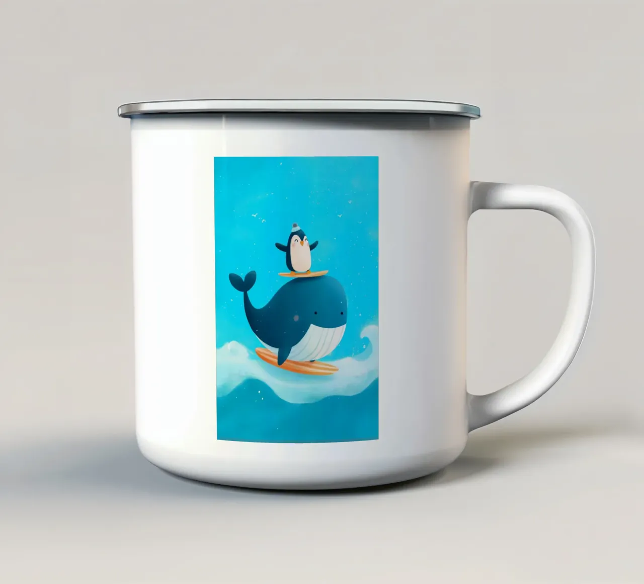 Surfing Buddies tazza in smalto da Kiara
