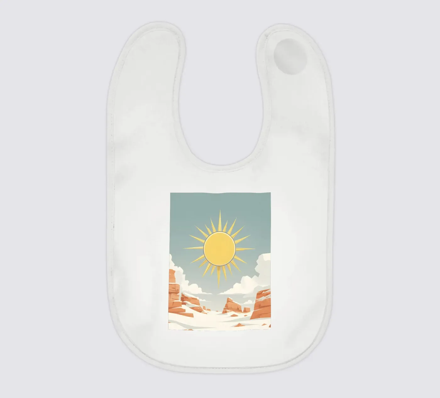 Sun with simple rays baby bib by LIFESTYLE OBJECTS