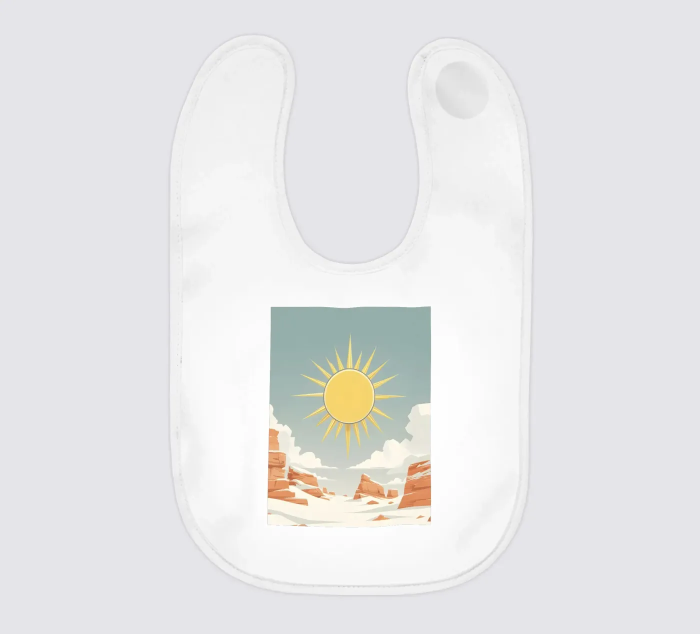 Sun with simple rays baby bib by LIFESTYLE OBJECTS