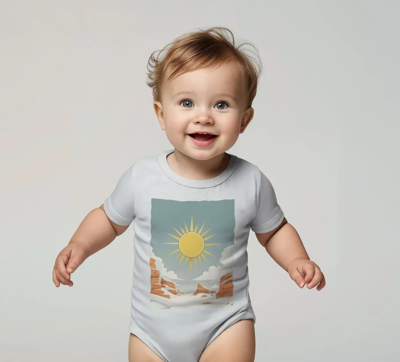 Soleil à rayons simples body bébé de LIFESTYLE OBJECTS
