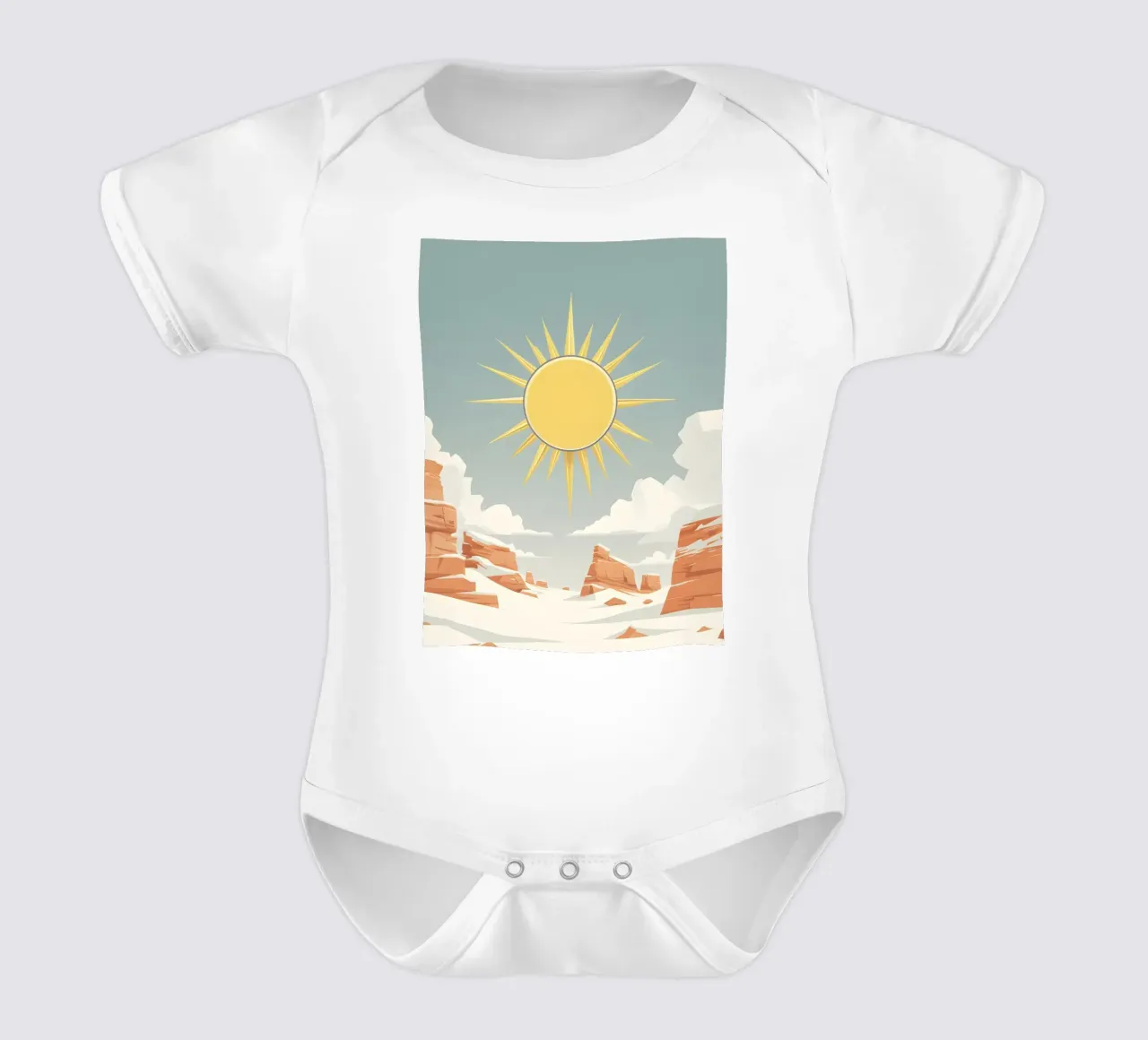 Sun with simple rays short-sleeve baby romper by LIFESTYLE OBJECTS