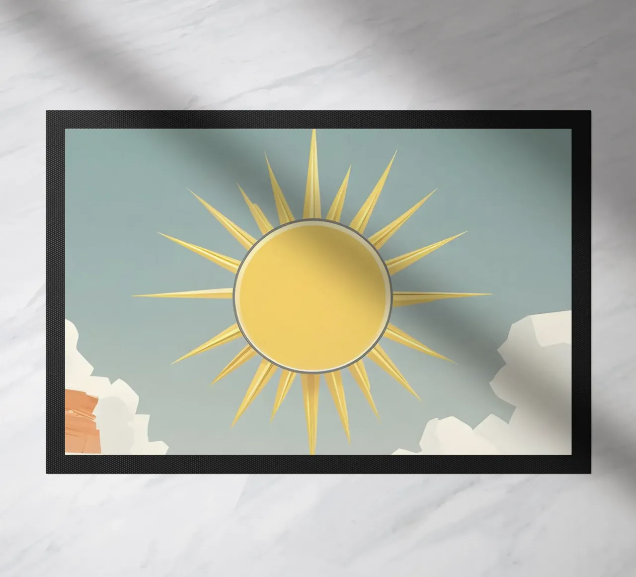 Sun with simple rays doormat by LIFESTYLE OBJECTS