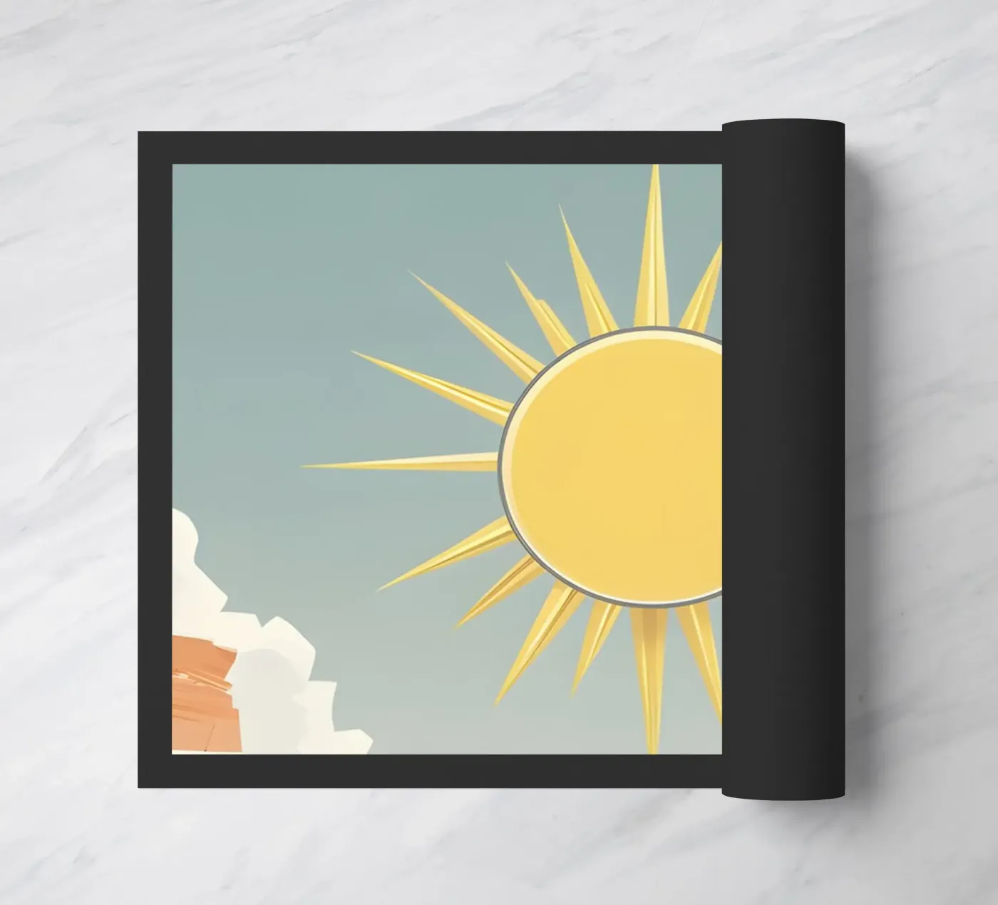 Sun with simple rays doormat by LIFESTYLE OBJECTS