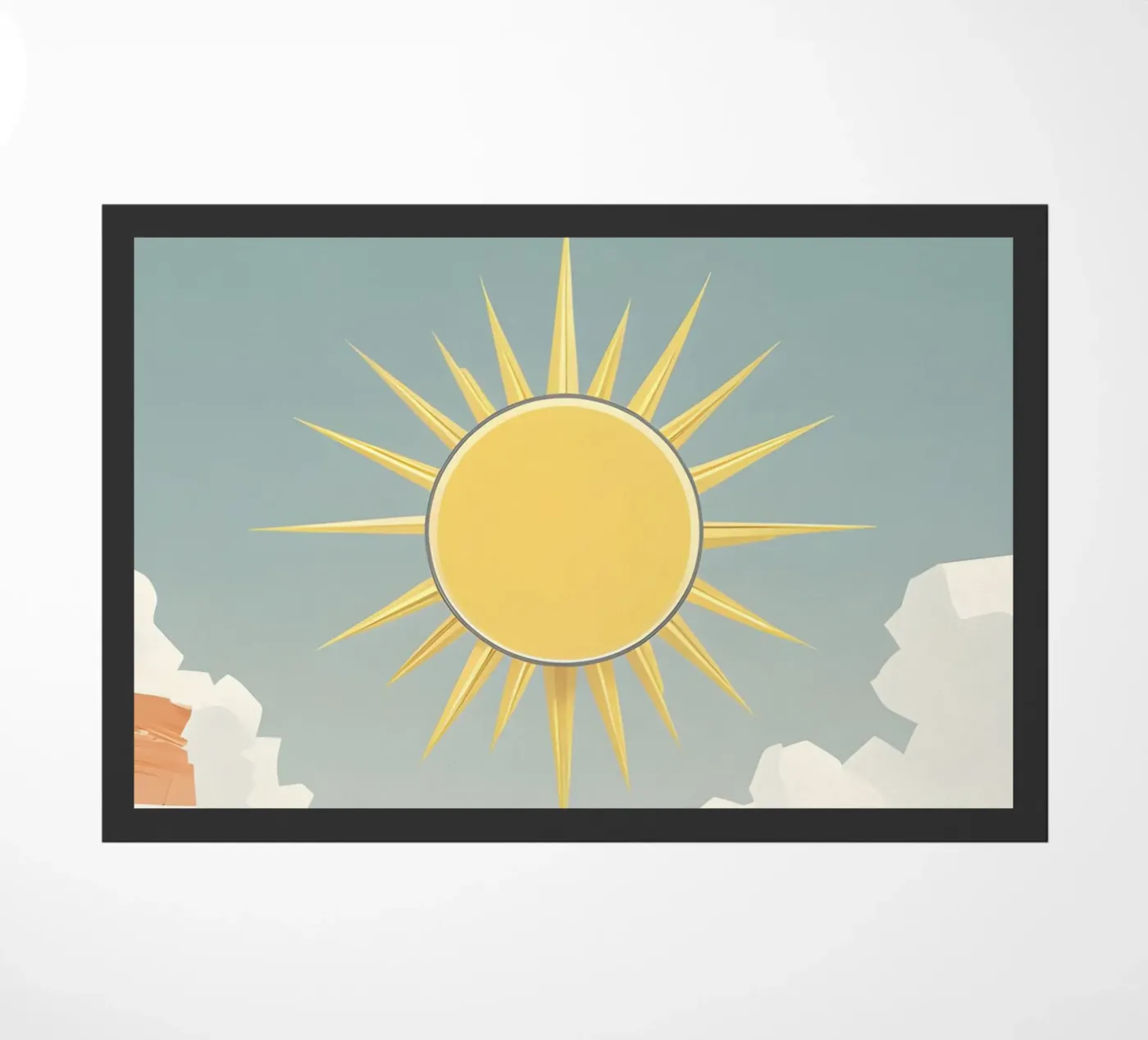 Sun with simple rays doormat by LIFESTYLE OBJECTS