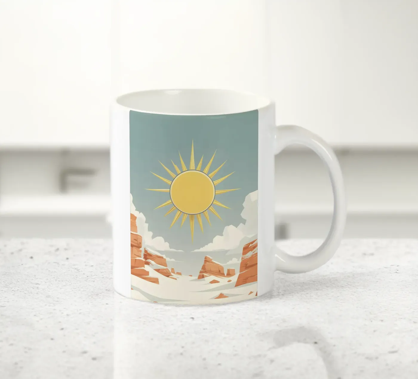 Sun with simple rays keramische mok van LIFESTYLE OBJECTS