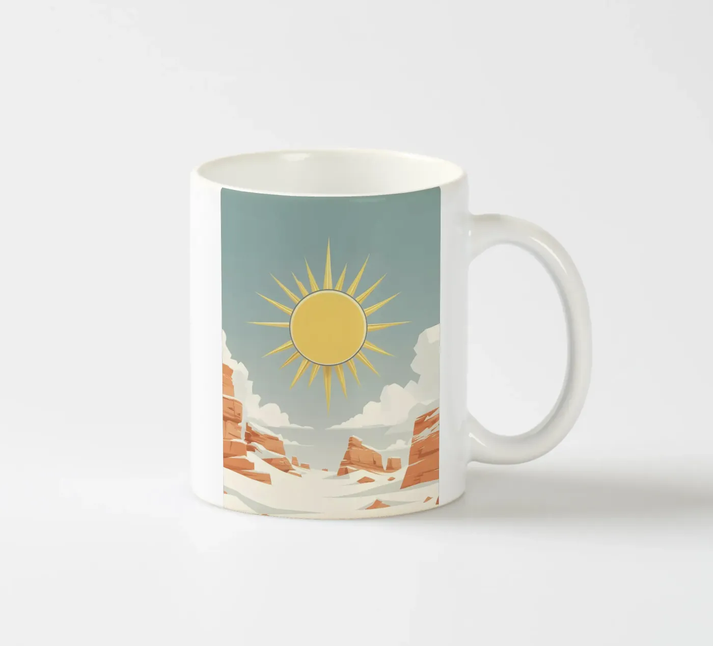 Sun with simple rays keramische mok van LIFESTYLE OBJECTS