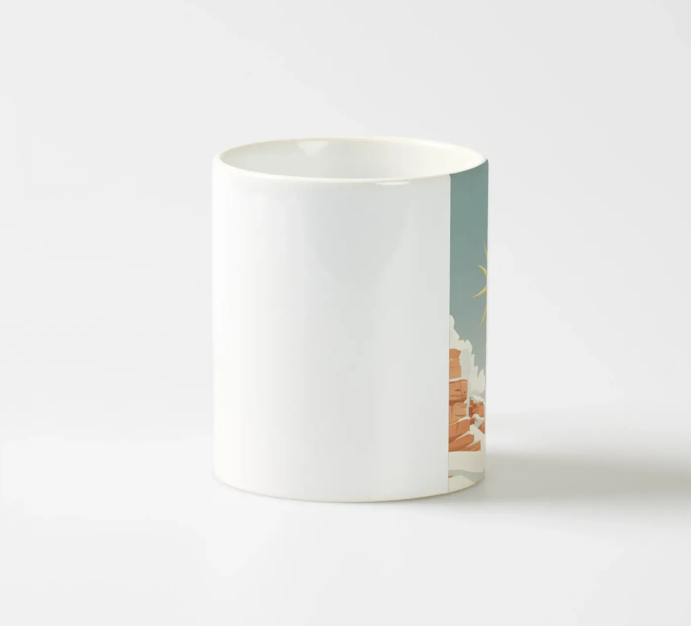 Sun with simple rays ceramic mug by LIFESTYLE OBJECTS