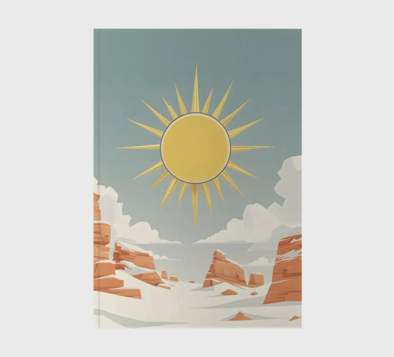 Sun with simple rays notebook by LIFESTYLE OBJECTS