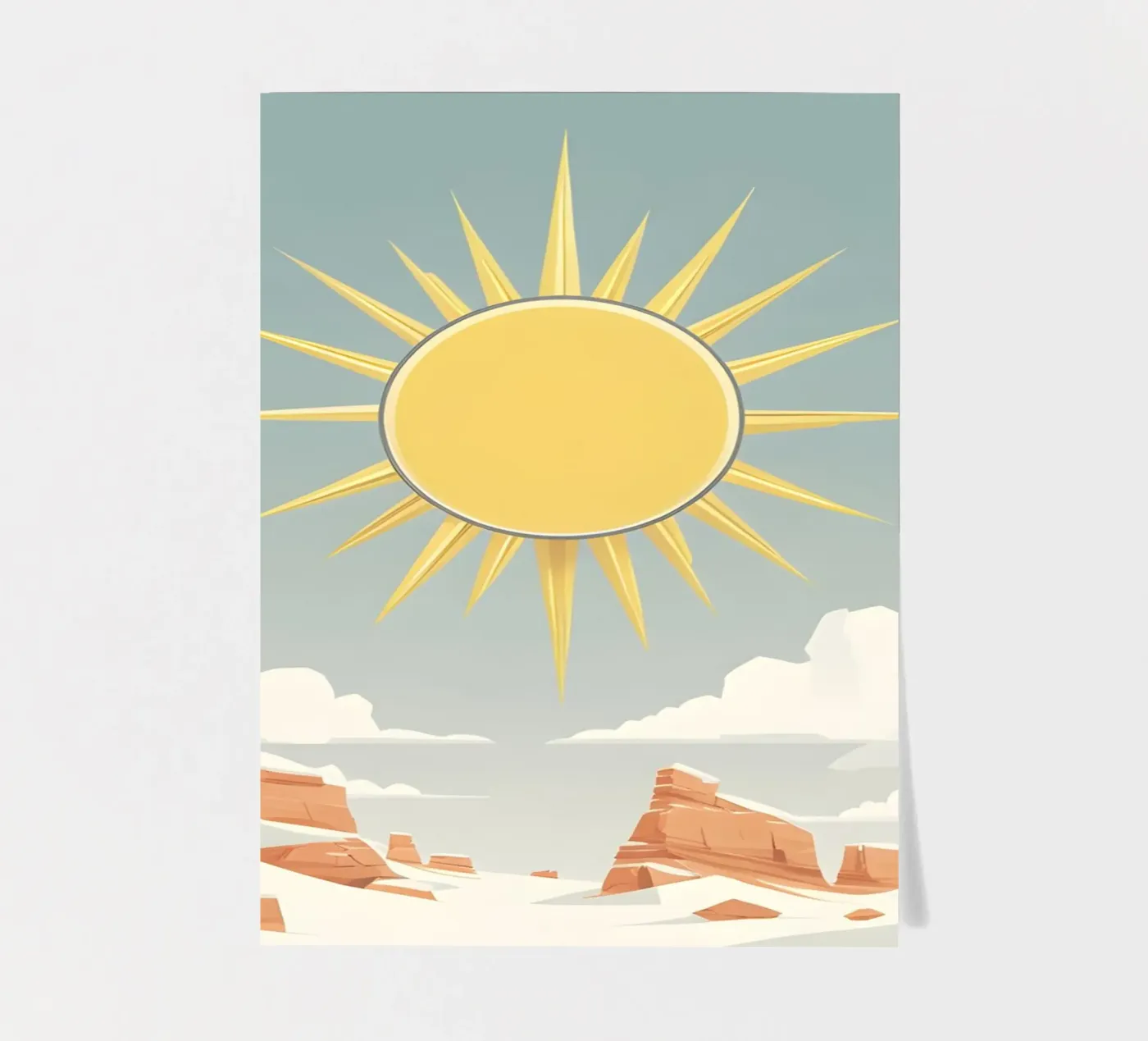Sonne mit einfachen Strahlen Stickerbogen von LIFESTYLE OBJECTS