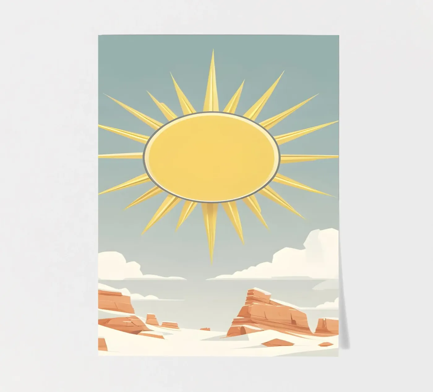 Sun with simple rays stickervel van LIFESTYLE OBJECTS