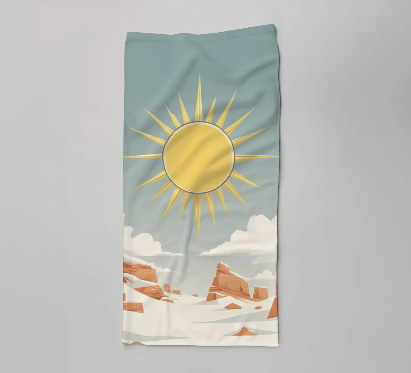 Sun with simple rays towel by LIFESTYLE OBJECTS