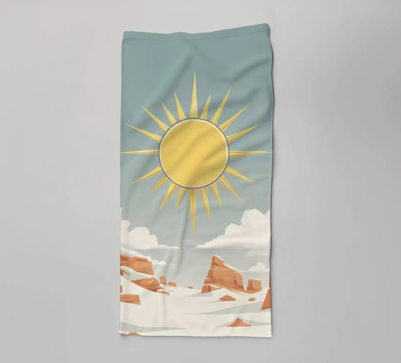 Sun with simple rays towel by LIFESTYLE OBJECTS