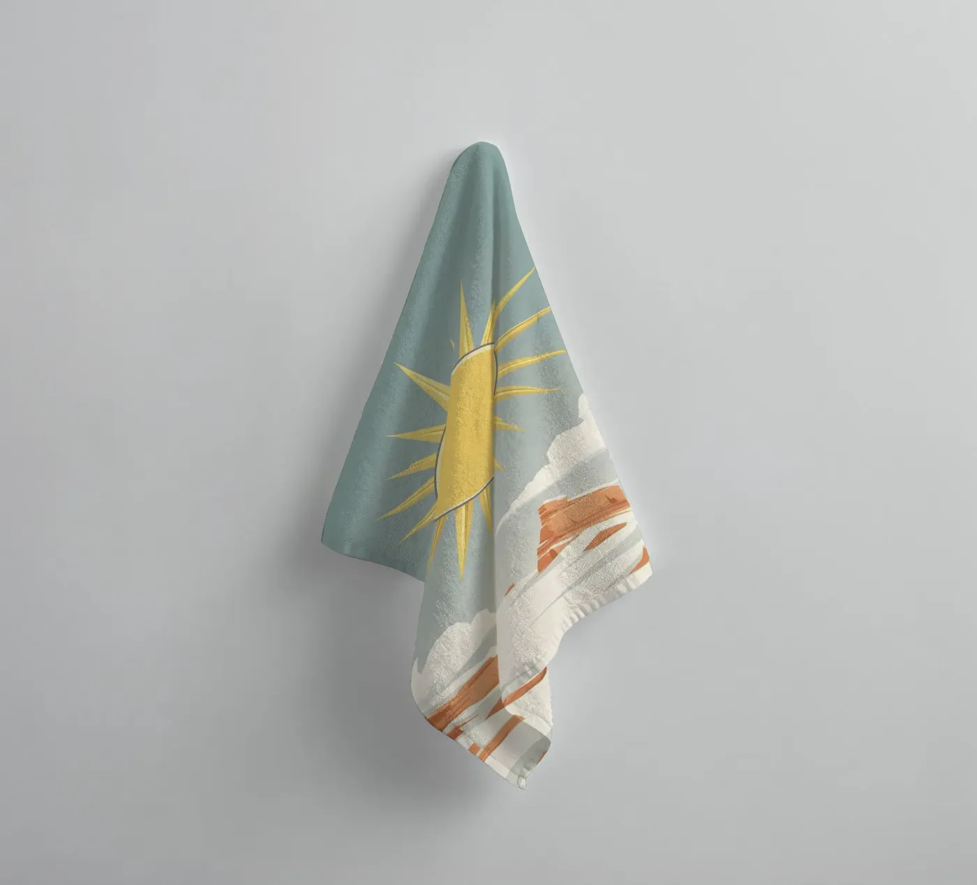 Sonne mit einfachen Strahlen Handtuch von LIFESTYLE OBJECTS