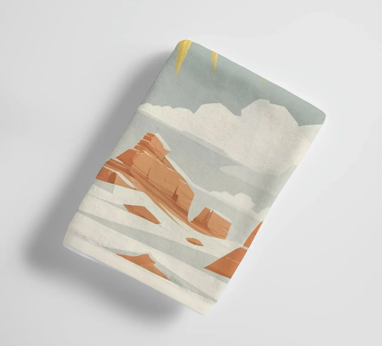 Sun with simple rays towel by LIFESTYLE OBJECTS