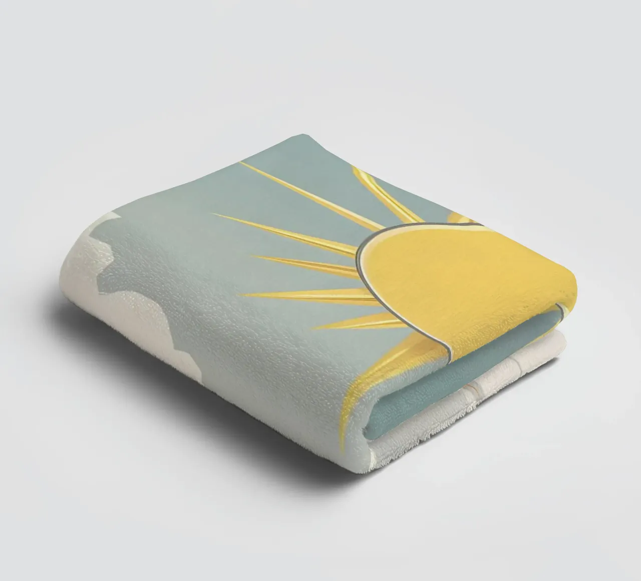Sun with simple rays towel by LIFESTYLE OBJECTS