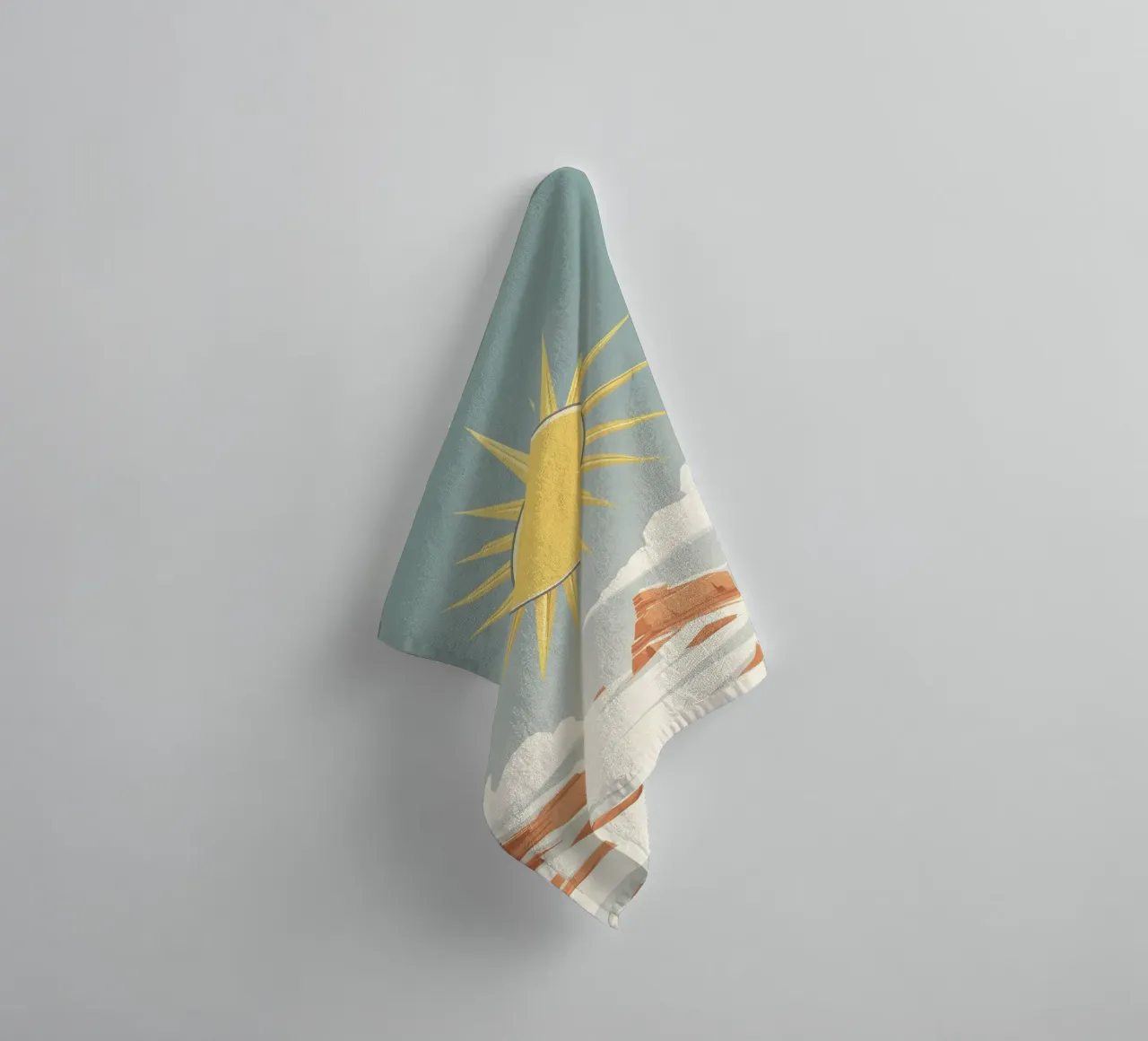 Sun with simple rays towel by LIFESTYLE OBJECTS