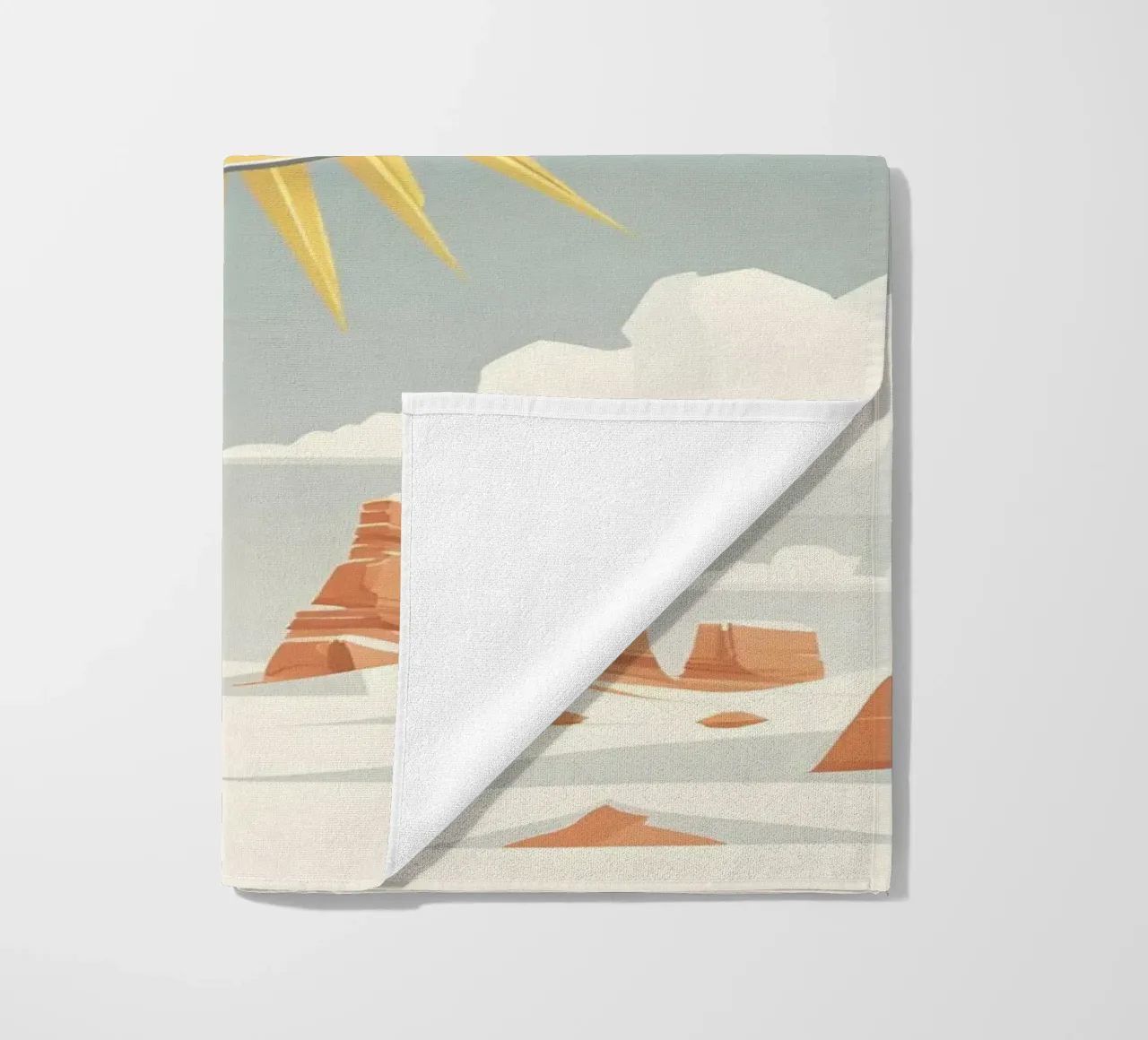 Zon met eenvoudige stralen strandhanddoek van LIFESTYLE OBJECTS