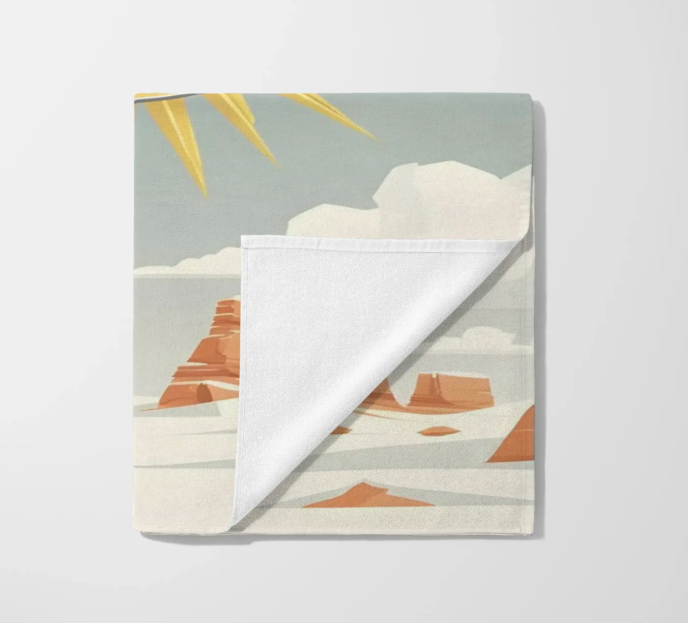 Sun with simple rays beach towel by LIFESTYLE OBJECTS