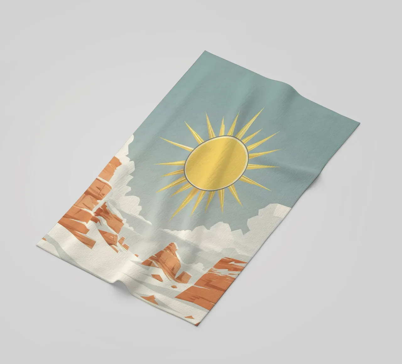 Zon met eenvoudige stralen strandhanddoek van LIFESTYLE OBJECTS