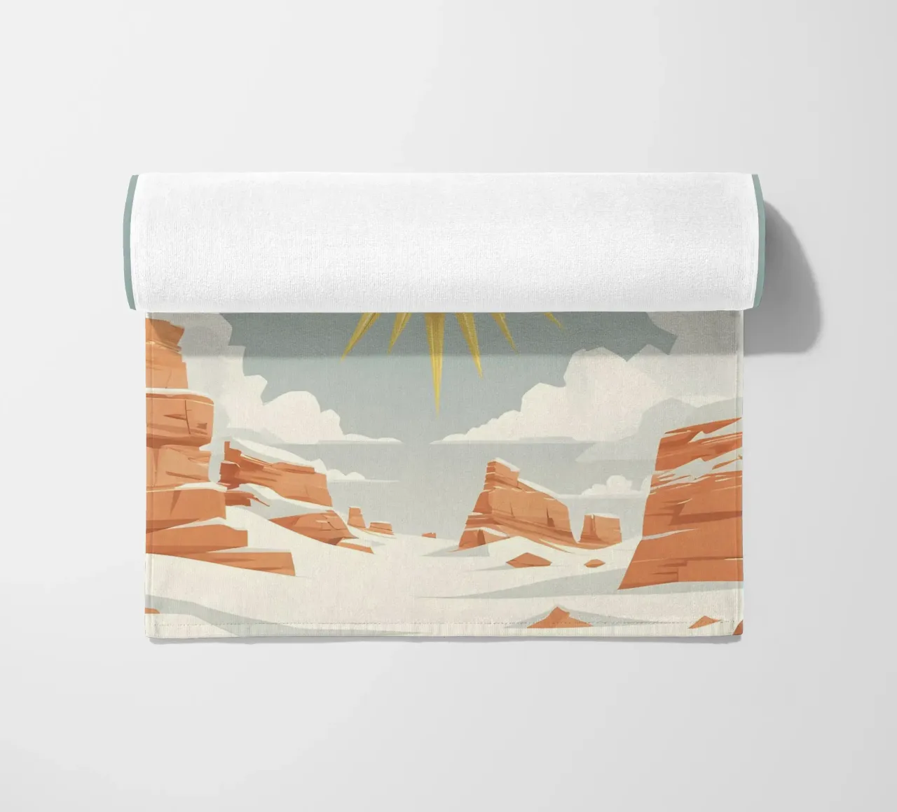 Zon met eenvoudige stralen strandhanddoek van LIFESTYLE OBJECTS